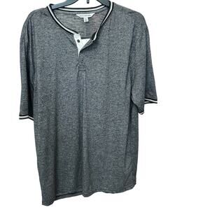New ~ DISTORTION ~  Short Sleeved Henley Neck T-Shirt Size XL